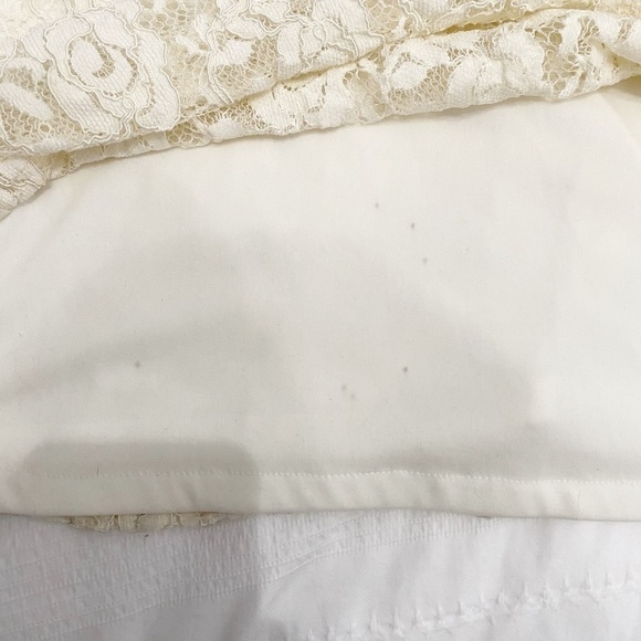 MANIJU OFF WHITE LACE SWEETHEART SLEEVELESS EVENING PROM FORMAL GOWN DRESS - M - Picture 10 of 10